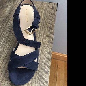 GORGEOUS Marine NIB Cole Haan Kadi Suede Sandal